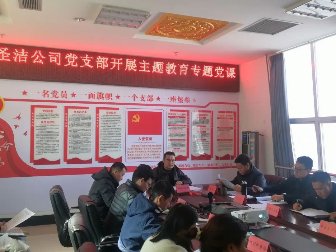 市藍天圣潔公司黨支部開展主題教育專題黨課(圖2)